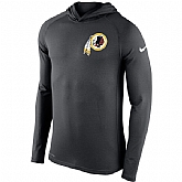 Men's Washington Redskins Nike Charcoal Stadium Touch Hooded Performance Long Sleeve T-Shirt,baseball caps,new era cap wholesale,wholesale hats
